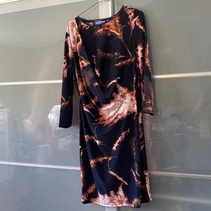 Dress with drape front
